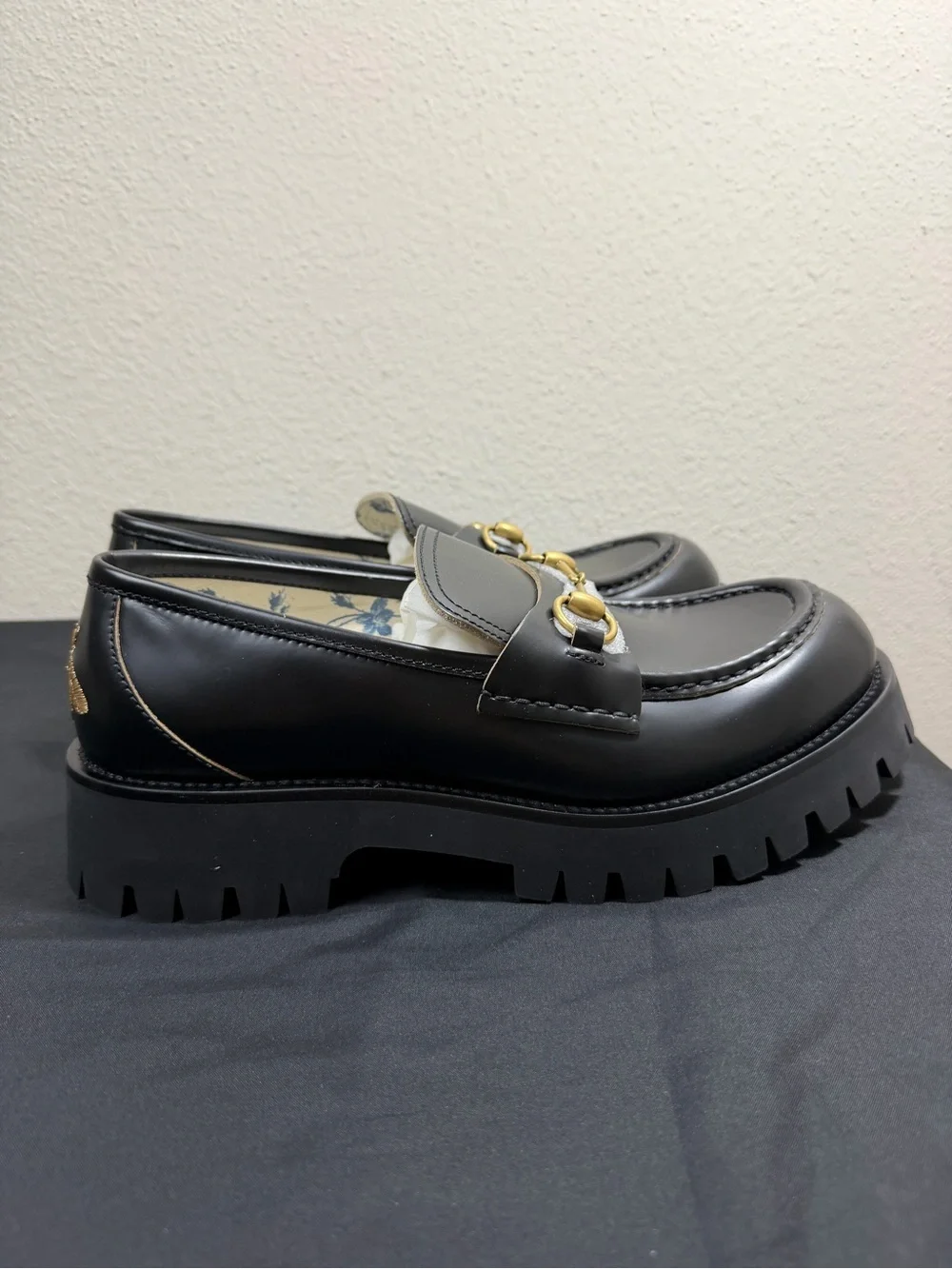 Gucci Women Lug Sole Loafer with Horsebit